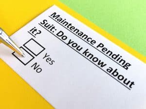 maintenance pending suit